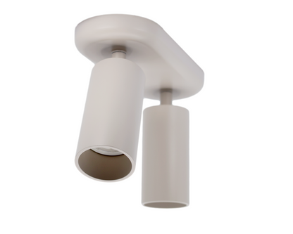 Opbouwspot Beige - LUXON GU10 - Dubbel