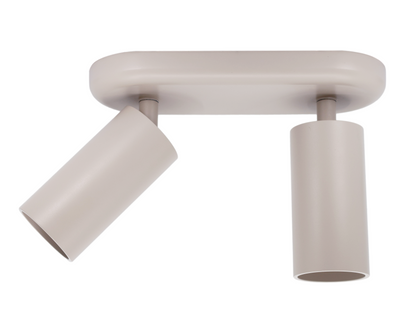 Opbouwspot Beige - LUXON GU10 - Dubbel