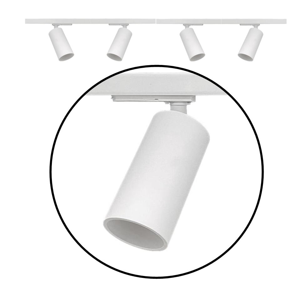 set 4m | voeding einde - LUXON GU10 1-fase wit
