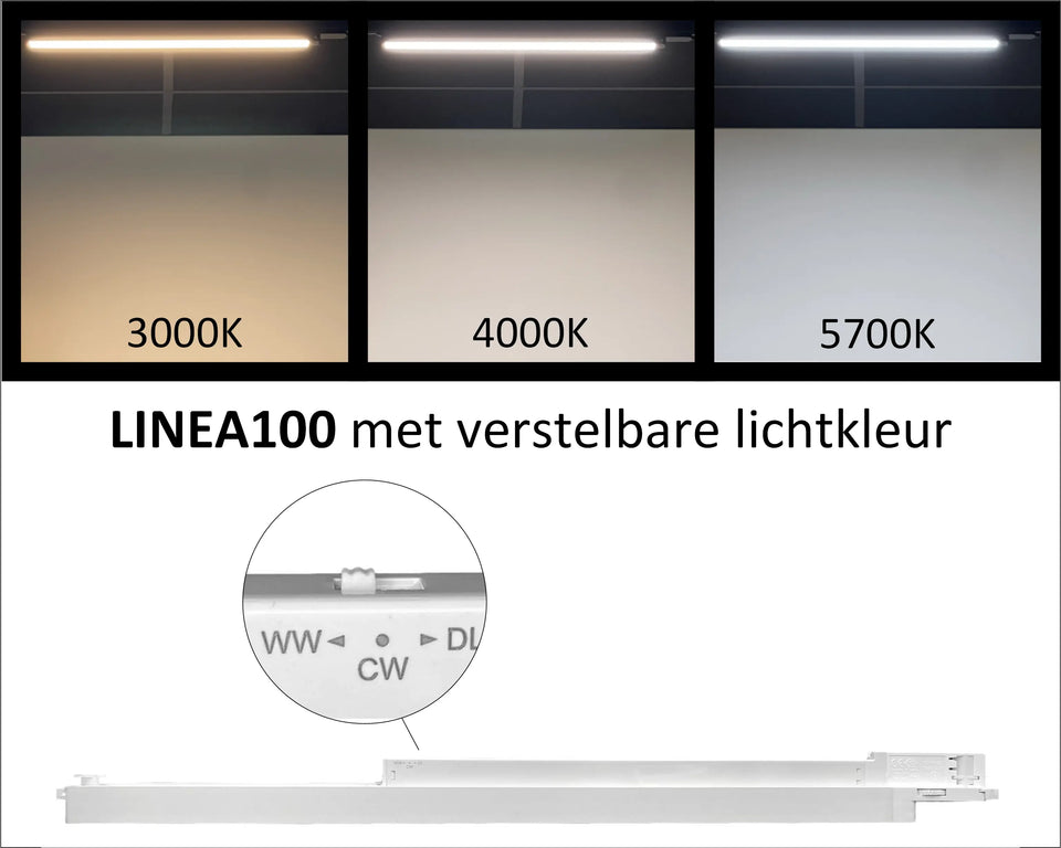 Railspot LINEA 100 wit 3000K|4000K|5700K 3F