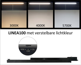 Railspot LINEA 100 zwart 3000K|4000K|5700K 3F