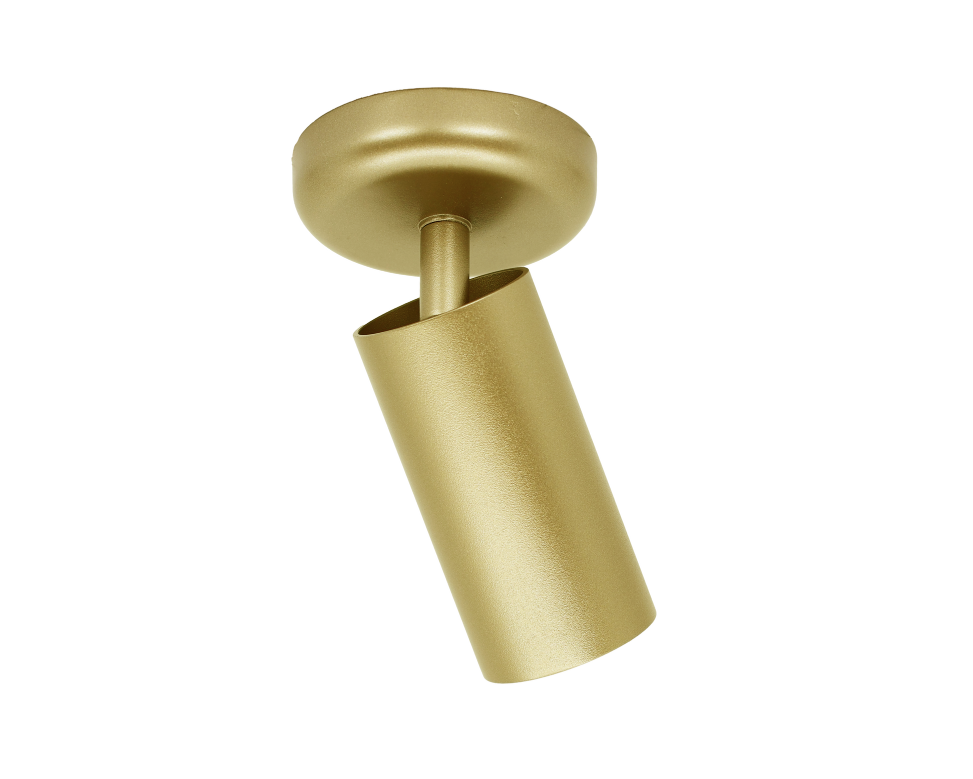 Opbouwspot in een messingkleurige uitvoering met GU10 fitting