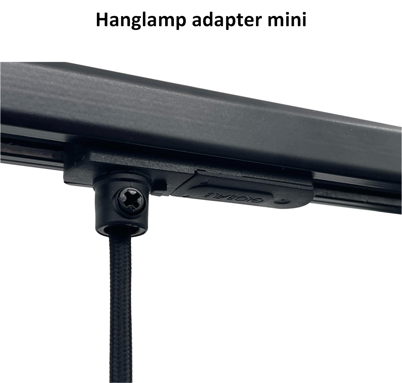 Minimalistische hanglamp adapter voor in een 1-fase railsysteem