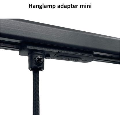 Minimalistische hanglamp adapter voor in een 1-fase railsysteem
