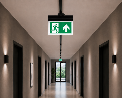 Nooduitgang verlichting voor een 3-fase railsysteem