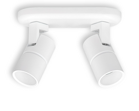 TUBY DUO wit - dubbele opbouwspot GU10