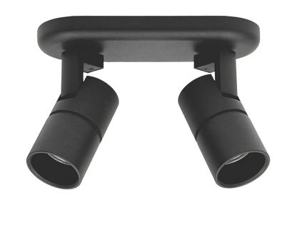 TUBY DUO zwart - dubbele opbouwspot GU10