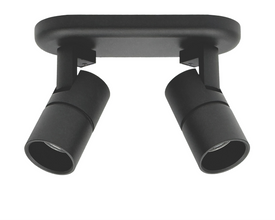 TUBY DUO zwart - dubbele opbouwspot GU10