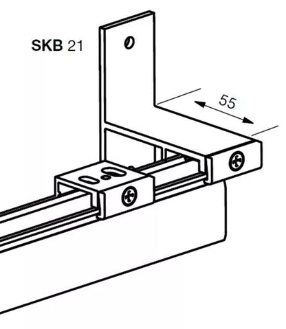 Railverlichting wandbeugel SKB21
