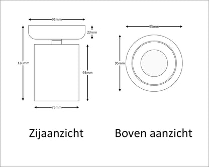 Opbouwspot COLLOS SOLO GU10 zwart
