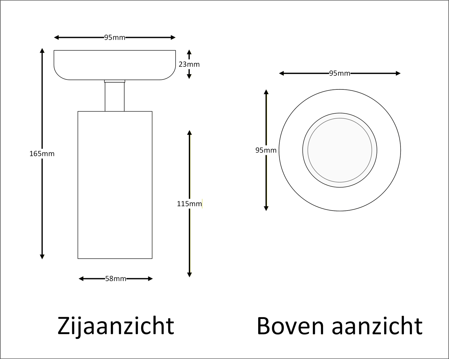 opbouwspot LUXON SOLO | GU10 | wit