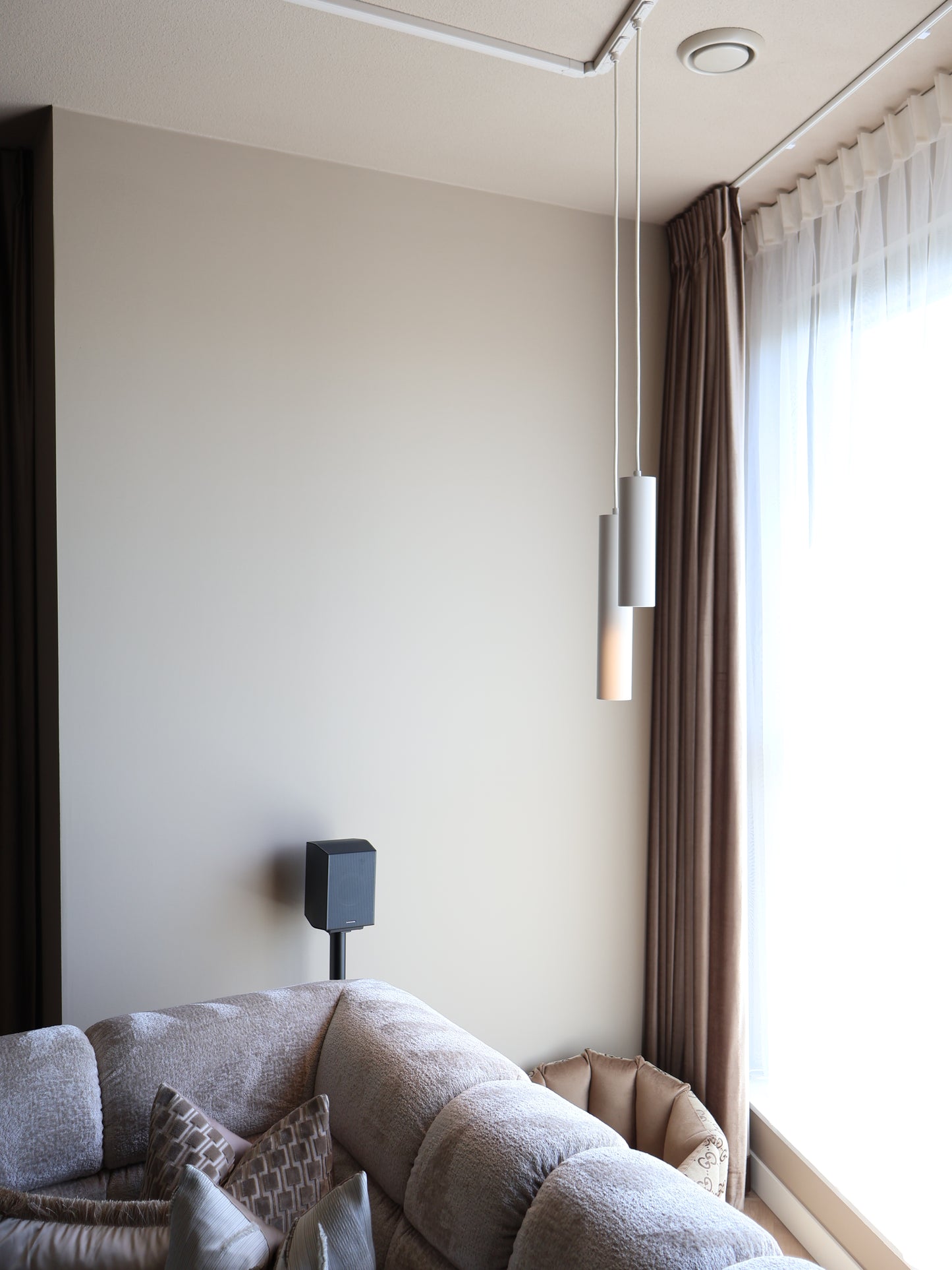 beige pendel met gu10 fitting voor beige 1-fase railverlichting