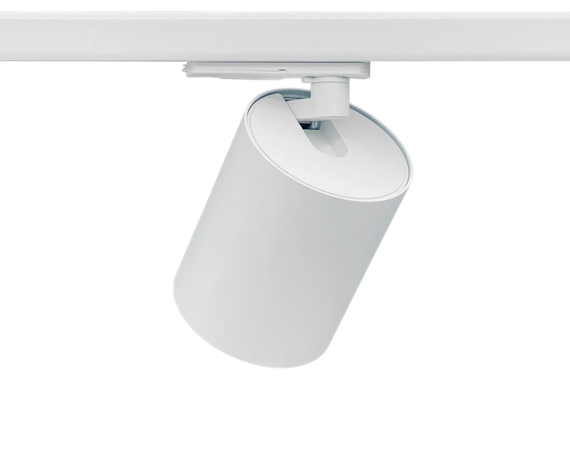 Productdetail van witte complete railverlichting set met COLLOS GU10 spots