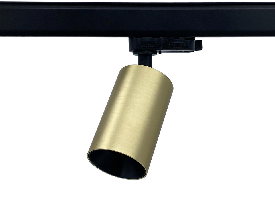 HELIOS GU10 railspot messing voor 3-fase rail