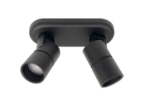 Opbouwspot TUBY DUO GU10 zwart