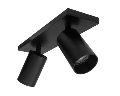 Opbouwspot HELIOS dubbel GU10 - zwart