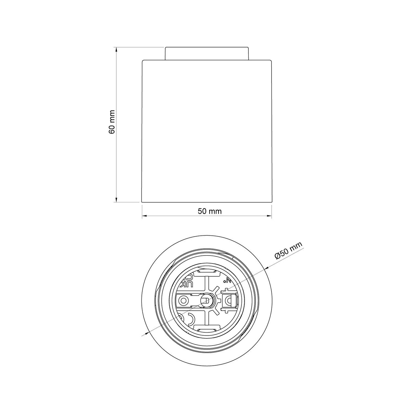 E27 Fitting wand/plafond wit