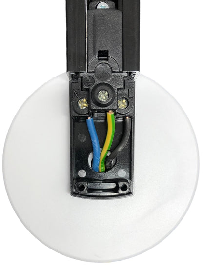 1fase rail wit - rail eindvoeding GB12-3