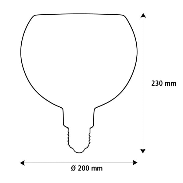 E27 Floating LED Globe G200 Clear