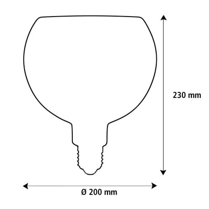 E27 Floating LED Globe G200 Clear