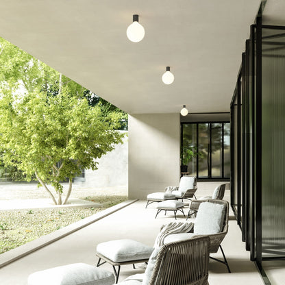 E27 Fitting wand/plafond zwart