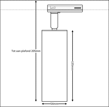 set 2m | voeding einde - MODERN XL GU10 1-fase wit