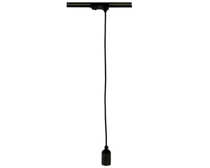 Hanglamp E27 Fitting 3Fase zwart