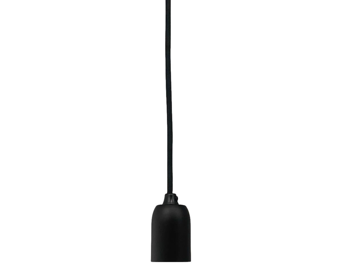 Hanglamp E27 Fitting 3Fase zwart