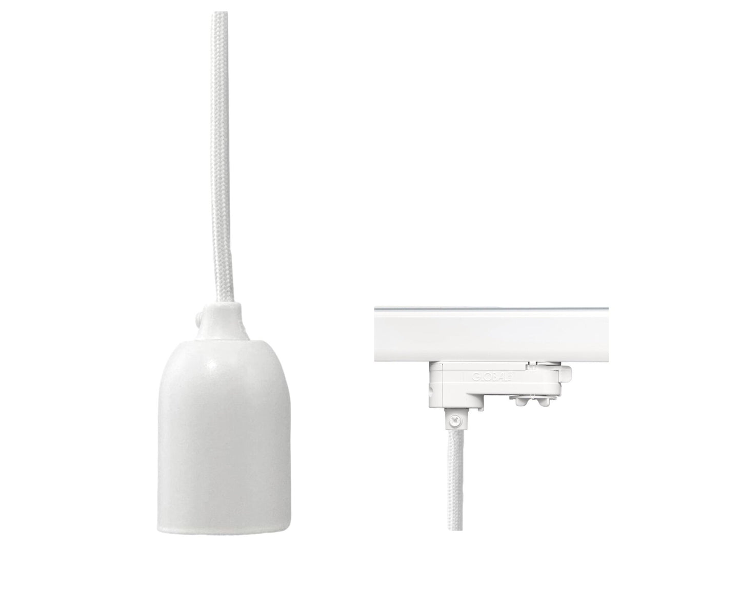 Hanglamp E27 Fitting 3Fase wit