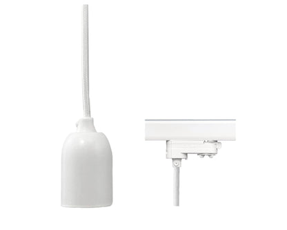 Hanglamp E27 Fitting 3Fase wit