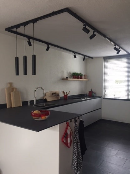Hanglamp E27 Fitting 3Fase zwart