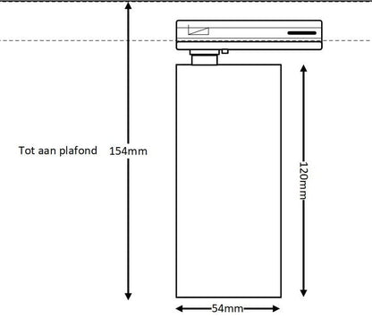 zwarte railverlichting met mat gouden GU10 spots