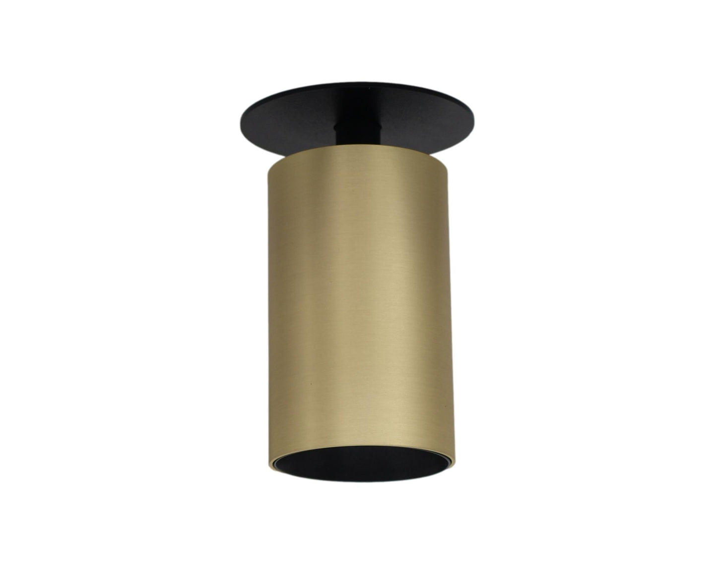 kantelbare inbouwspot in de kleur messing