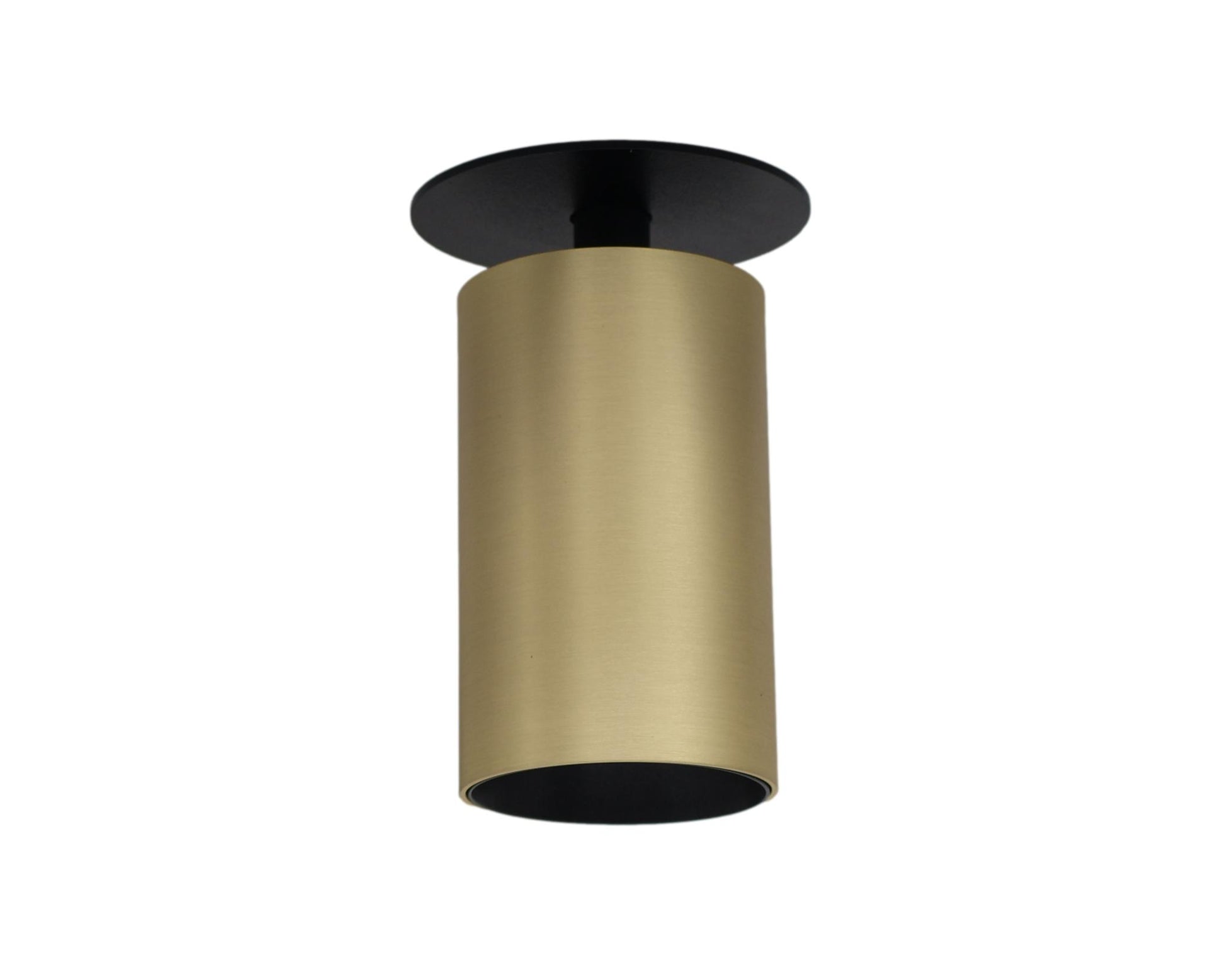 kantelbare inbouwspot in de kleur messing