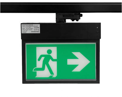 3F nooduitgang - vluchtweg railverlichting zwart
