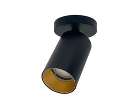 Opbouwspot HELIOS enkel GU10 - zwart - rond