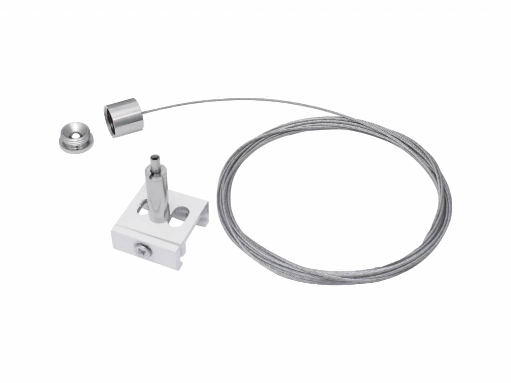 3f rail wit - ophangset staaldraad