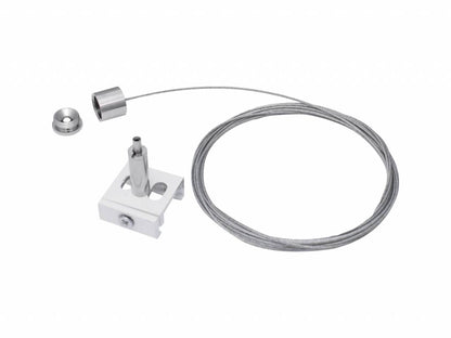 3f rail wit - ophangset staaldraad