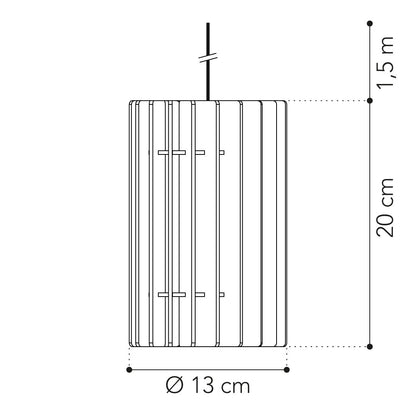 Zylinder hanglamp - E14 - 3F
