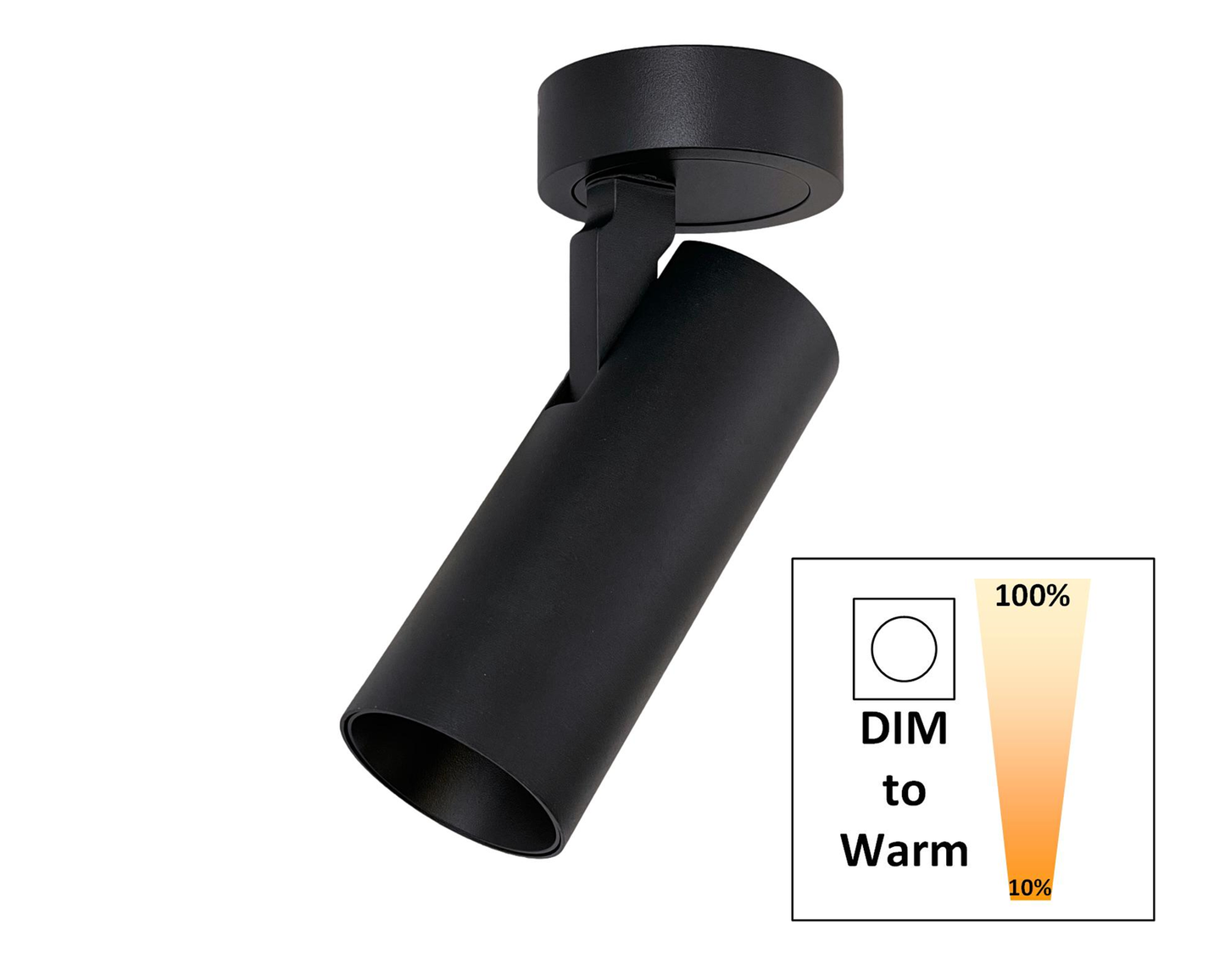 Opbouwspot SLIMM-50 zwart