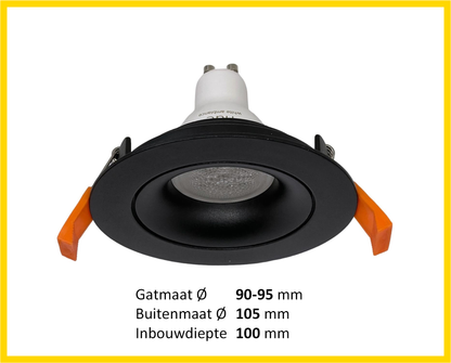 Inbouwspot - PRIME GU10 zwart