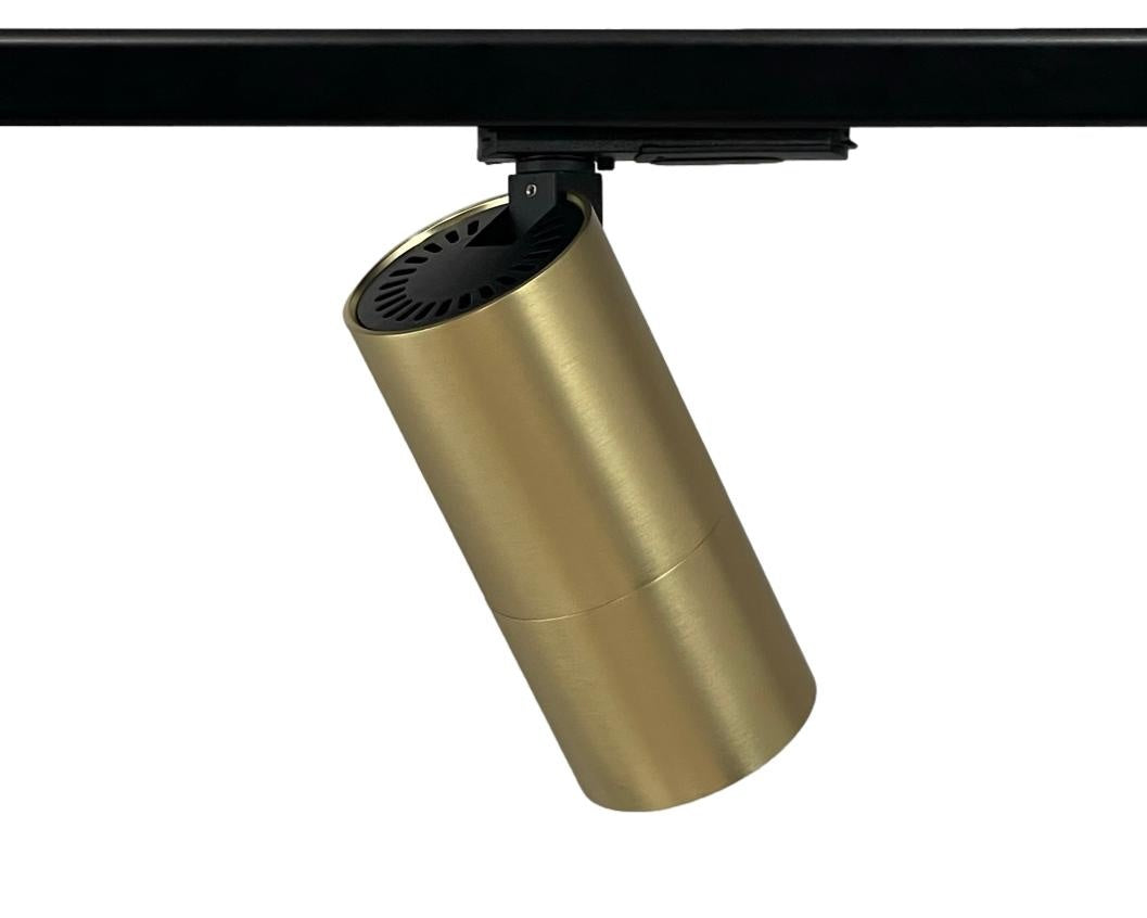 gouden railverlichting met gu10 spots voor woningen