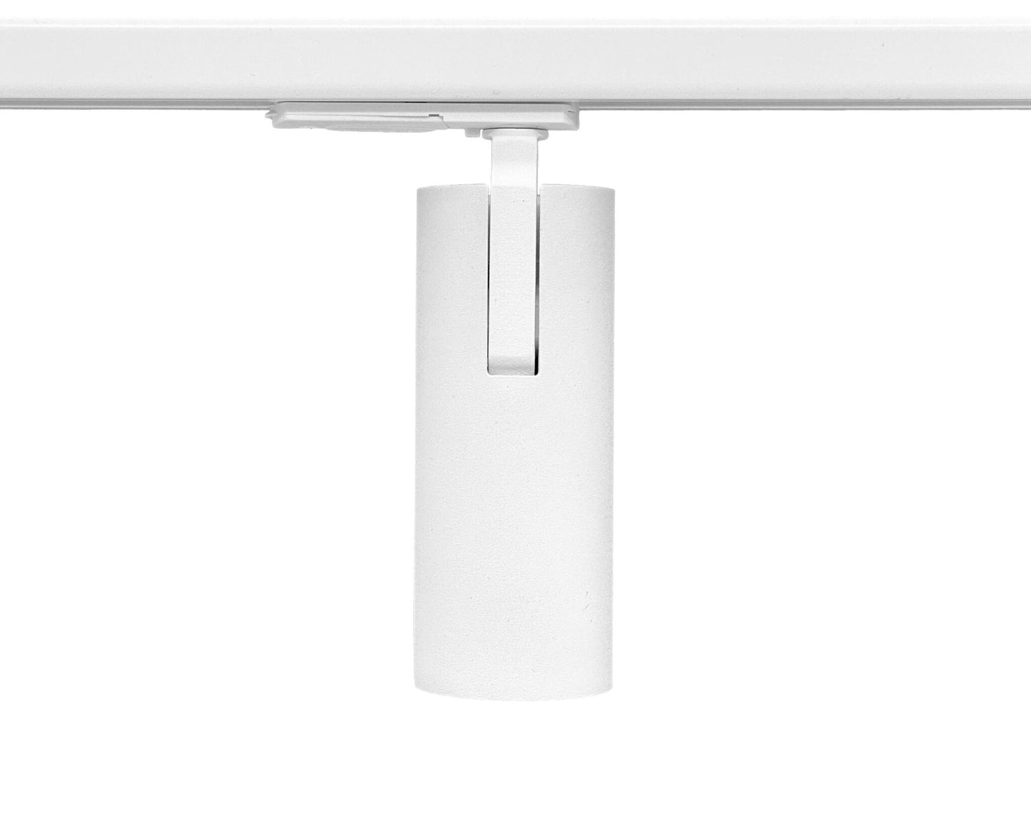 Witte 1-fase railset SLIMM-50 van aluminium met eindkap en voedingsaansluiting