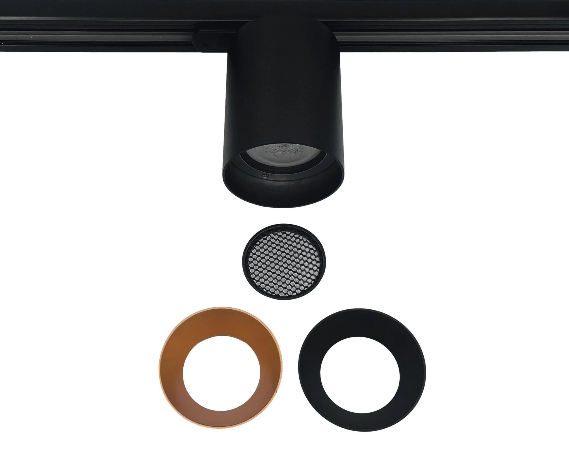 railspots met verwisselbare ring voor railverlichting
