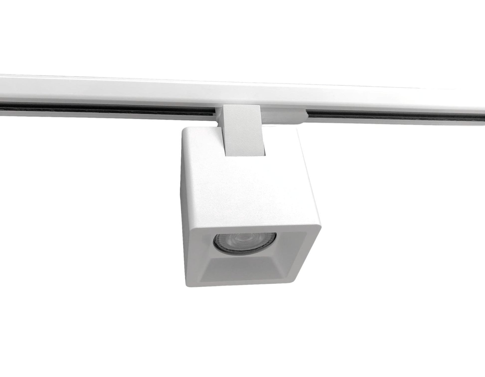 vierkante railspot wit met GU10 fitting voor 1fase railverlichting Nordic 