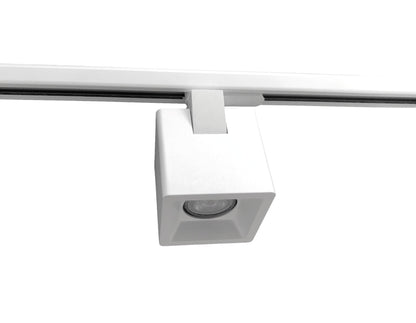 vierkante railspot wit met GU10 fitting voor 1fase railverlichting Nordic 