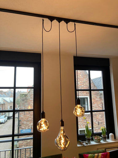 hanglampen met e27 fitting voor 1-fase railverlichting
