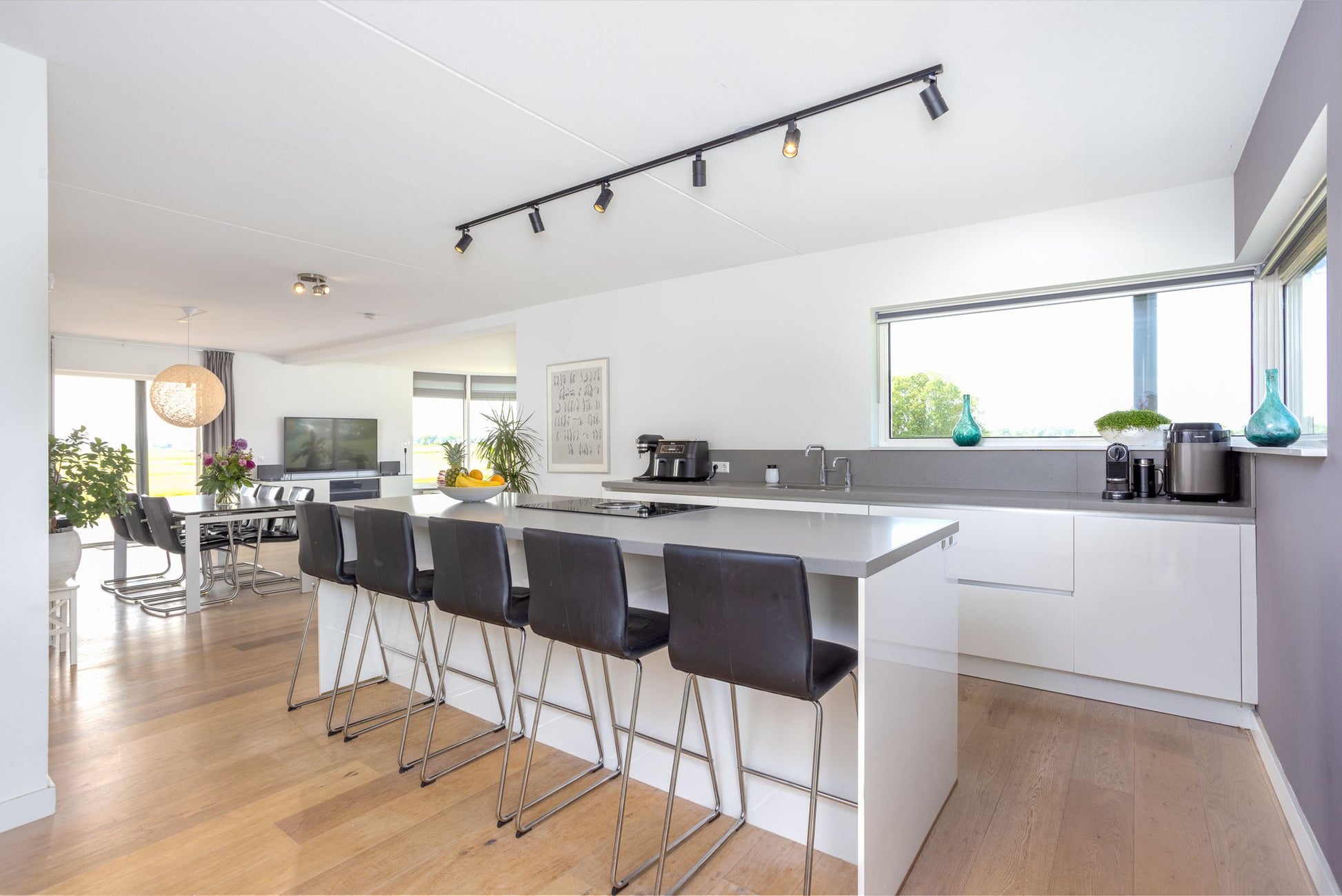 mooie zwarte railspots met GU10 fitting keukenverlichting