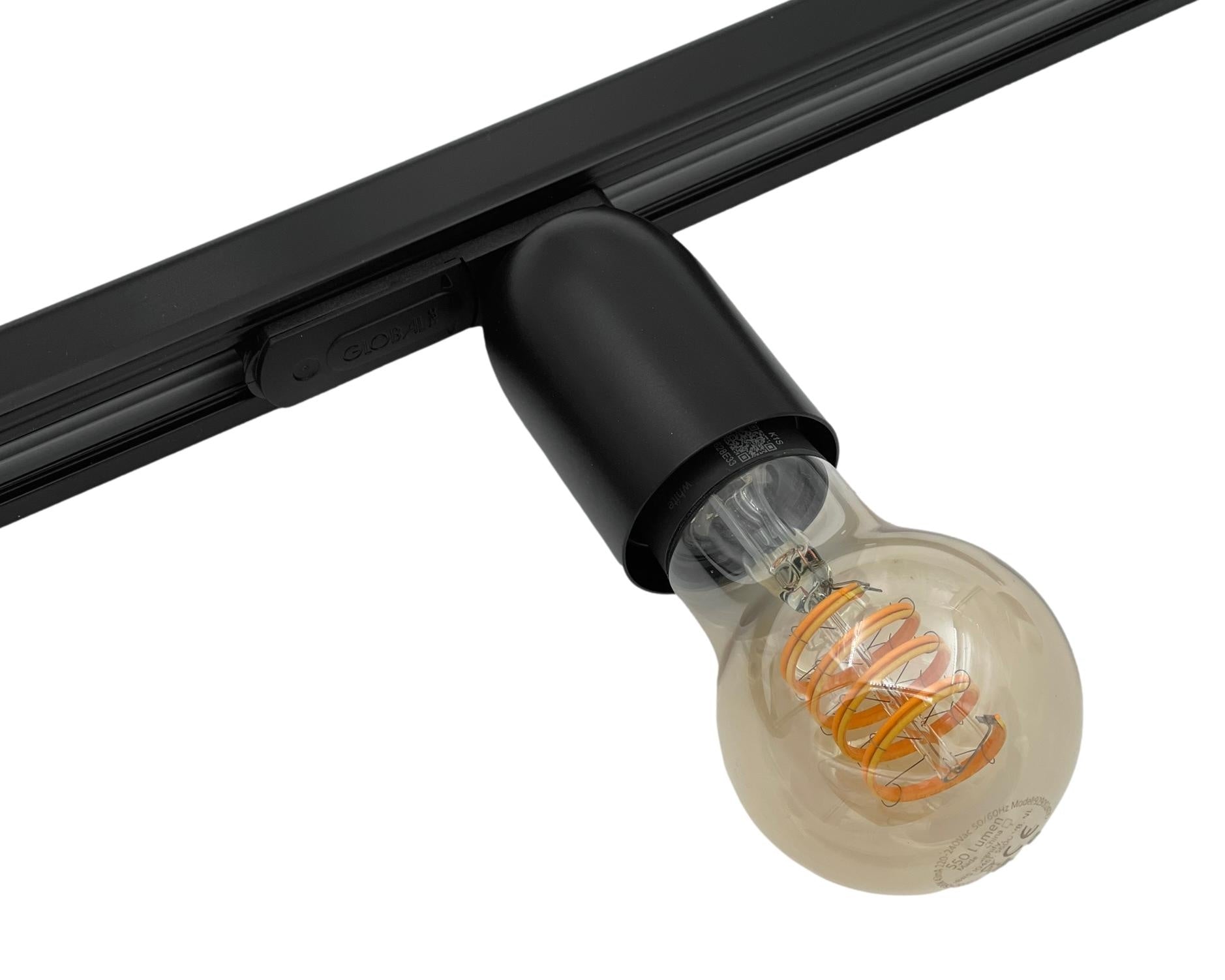 E27 fitting voor zwarte 1-fase railverlichting van Nordic