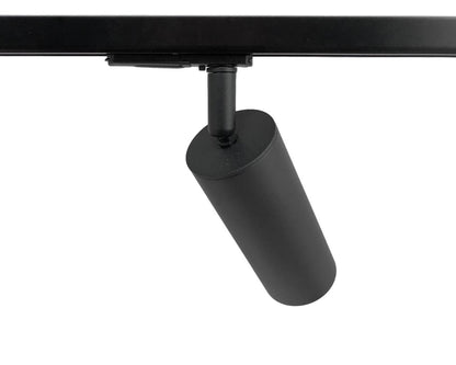 Zwarte GU10 railspot voor 1-fase lichtrail